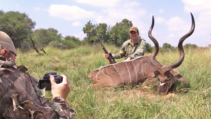 Trophy Kudu and Cruiser Safaris hunting client.