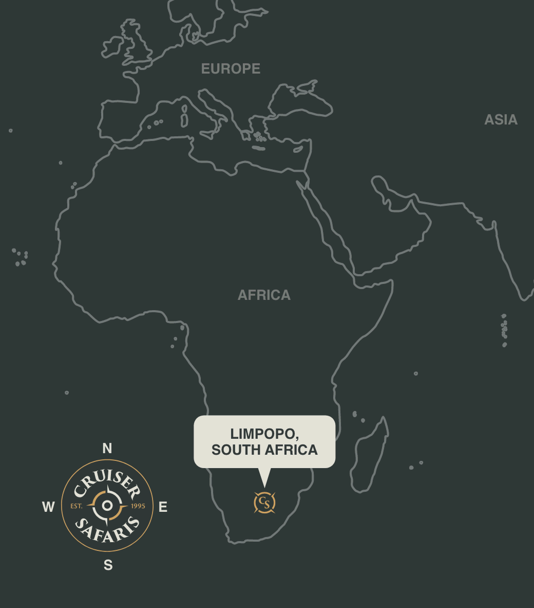 Map of Cruiser Safaris' location in Limpopo, South Africa