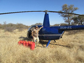 Animal capture helicopter