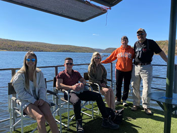 Family photo on the Mokolo Dam boat ride.